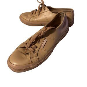 Superga beige leather sneakers size 6